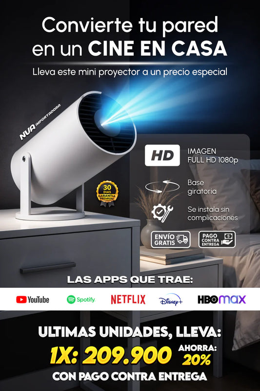 Proyector Smart HY300 Full HD – Cine en Casa / Android Integrado