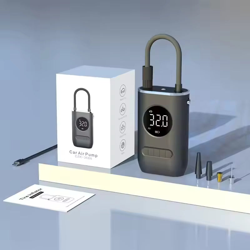 Mini Compresor de Aire Digital Inalámbrico Portátil – Para Auto, Moto y Bicicleta